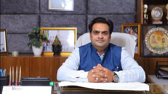 Sultanpur Majra legislator Mukesh Kumar Ahlawat. (HT)