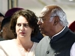 Congress president Mallikarjun Kharge and party leader Priyanka Gandhi Vadra Congress president Mallikarjun Kharge and party leader Priyanka Gandhi Vadra