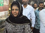 PDP President Mehbooba Mufti arrives to cast her vote at Bejbehara polling station during the first phase of Jammu and Kashmir Assembly elections. PDP President Mehbooba Mufti arrives to cast her vote at Bejbehara polling station during the first phase of Jammu and Kashmir Assembly elections.