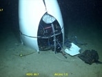Footage from a remotely operated vehicle shows, what the Coast Guard Marine Board of Investigation says is the debris of the Titan submersible that imploded while diving to the wreck of the Titanic, on the seafloor, September 17, 2024, Coast Guard video courtesy of Pelagic Research Services/Handout via REUTERS