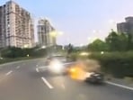 Biker dies after collision with SUV in Gurugram, shocking video caught on camera