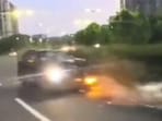 A car collided into a bike ina deadly accident on Golf Course road, Gurugram A car collided into a bike ina deadly accident on Golf Course road, Gurugram