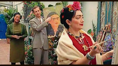 A still from the ad titled Van Gogh and Frida Kahlo Deal With Corporate Clients (2024). A still from the ad titled Van Gogh and Frida Kahlo Deal With Corporate Clients (2024).