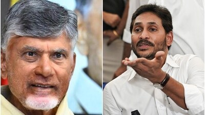Andhra Pradesh chief minister Chandrababu Naidu and ex-CM Jagan Mohan Reddy. Andhra Pradesh chief minister Chandrababu Naidu and ex-CM Jagan Mohan Reddy.