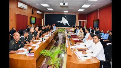Civil-Military Liaison Conference in Jhansi. (HT) Civil-Military Liaison Conference in Jhansi. (HT)