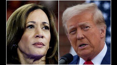 FILE PHOTO: U.S. Vice President Kamala Harris in Milwaukee, Wisconsin, U.S. August 20, 2024 and former U.S. President Donald Trump in Bedminster, New Jersey, U.S., August 15, 2024 are seen in a combination of file photographs. REUTERS/Marco Bello, Jeenah Moon/File Photo (REUTERS) FILE PHOTO: U.S. Vice President Kamala Harris in Milwaukee, Wisconsin, U.S. August 20, 2024 and former U.S. President Donald Trump in Bedminster, New Jersey, U.S., August 15, 2024 are seen in a combination of file photographs. REUTERS/Marco Bello, Jeenah Moon/File Photo (REUTERS)