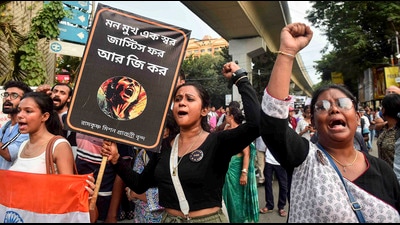 Kolkata: People join junior doctors duirng a rally to CBI office (CGO Complex) after they announced a partial withdrawal of their ‘cease work’, in Kolkata, Friday, Sept 20, 2024. (PTI Photo) (PTI) Kolkata: People join junior doctors duirng a rally to CBI office (CGO Complex) after they announced a partial withdrawal of their ‘cease work’, in Kolkata, Friday, Sept 20, 2024. (PTI Photo) (PTI)