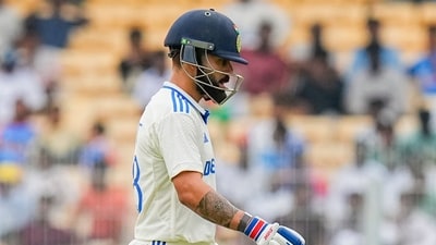 Virat Kohli scored 17 in India's second innings (PTI) Virat Kohli scored 17 in India's second innings (PTI)