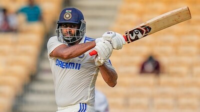 Ravichandran Ashwin plays a shot during the first day of the first test cricket match between India and Bangladesh, at the MA Chidambaram Stadium (PTI) Ravichandran Ashwin plays a shot during the first day of the first test cricket match between India and Bangladesh, at the MA Chidambaram Stadium (PTI)