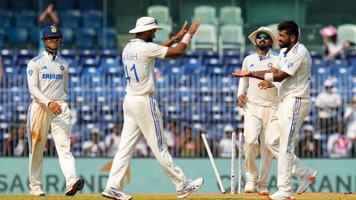 In response to India's first innings total, Bangladesh wrapped up for 149, courtesy of a four-wicket haul by Jasprit Bumrah. (PTI) In response to India's first innings total, Bangladesh wrapped up for 149, courtesy of a four-wicket haul by Jasprit Bumrah. (PTI)