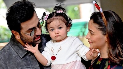 Ranbir Kapoor with his daughter Raha Kapoor and wife Alia Bhatt Ranbir Kapoor with his daughter Raha Kapoor and wife Alia Bhatt