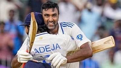 Ravichandran Ashwin with Ravindra Jadeja. (PTI) (HT_PRINT) Ravichandran Ashwin with Ravindra Jadeja. (PTI) (HT_PRINT)