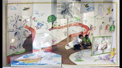 Sumakshi Singh’s In, Between the Pages references 14th and 17th century voyages made by astronomers from Kerala. Sumakshi Singh’s In, Between the Pages references 14th and 17th century voyages made by astronomers from Kerala.