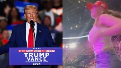 OnlyFans model flashes for Trump at rally after shutting down NYC