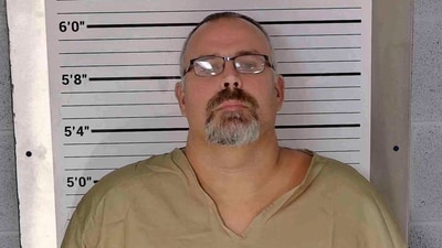 This booking photo provided by Leslie County Detention Center in Kentucky on Friday, Sept. 20, 2024 shows Letcher County Sheriff Shawn M. Stines (Leslie County Detention Center via AP) (AP)