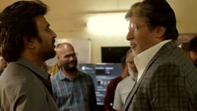 Rajinikanth and Amitabh Bachchan on the sets of TJ Gnanavel's Vettaiyan. Rajinikanth and Amitabh Bachchan on the sets of TJ Gnanavel's Vettaiyan.