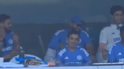 Virat Kohli was seen informing Rohit Sharma that the camera was recording them. Virat Kohli was seen informing Rohit Sharma that the camera was recording them.