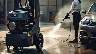 High pressure washers deliver a forceful blast for spotless shine or a gentle spray for timeless cleanliness. (AI-Generated) High pressure washers deliver a forceful blast for spotless shine or a gentle spray for timeless cleanliness. (AI-Generated)