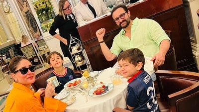 A family that eats together, stays together, Kareena shared this picture of enjoying a meal with her husband Saif Ali Khan and kids from her vacation. A family that eats together, stays together, Kareena shared this picture of enjoying a meal with her husband Saif Ali Khan and kids from her vacation.