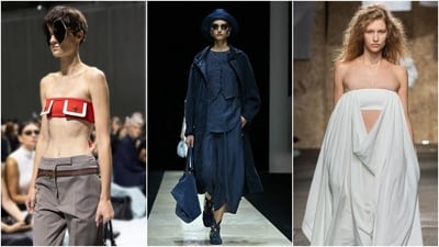 Models showcase the Spring Summer 2025 collection from Prada, Armani, and Moschino at Milan Fashion Week. Models showcase the Spring Summer 2025 collection from Prada, Armani, and Moschino at Milan Fashion Week.