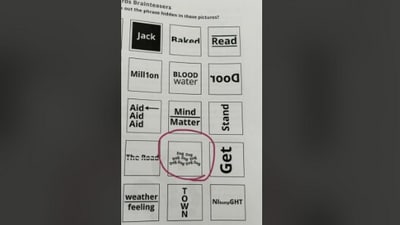 Challenge your mind with this brain teaser that presents familiar phrases through clever visual clues. (youreaname/Reddit)