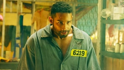 Yudhra movie review: Siddhant Chaturvedi in a still from the film. Yudhra movie review: Siddhant Chaturvedi in a still from the film.