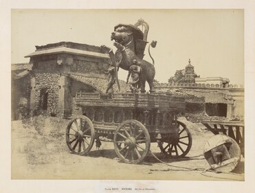 Mysore, Idol car at the temple of Chamondee (Chamundi Temple) by William Henry Pigou (DAG) Mysore, Idol car at the temple of Chamondee (Chamundi Temple) by William Henry Pigou (DAG)