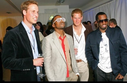 Diddy attended a meet and greet at Princess Diana memorial concert in UK. He met both Prince William and Prince Harry. (Getty Images)