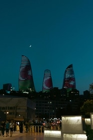 The buildings are shaped like flame. (Pexels) The buildings are shaped like flame. (Pexels)