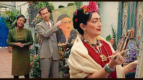 A still from the ad titled Van Gogh and Frida Kahlo Deal With Corporate Clients (2024).