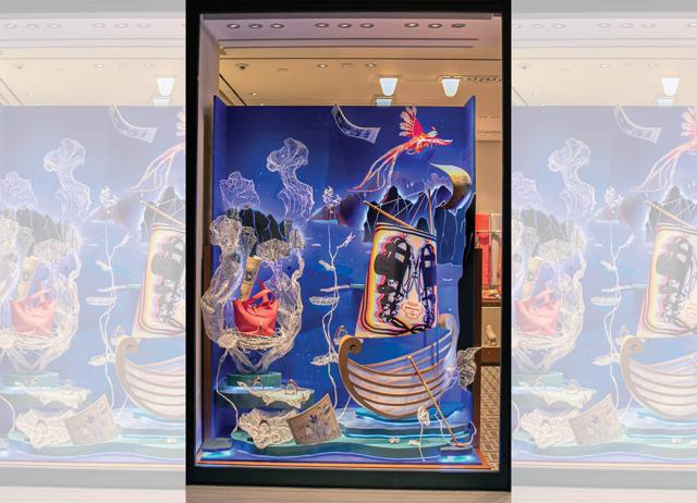 Singh also designed a window for the Hermes store in New Delhi. Singh also designed a window for the Hermes store in New Delhi.