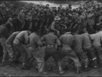 Indian jawans posted in Sikkim celebrate Dussehra in October 1965, after the Indo-Pak war. (HT ARCHIVE)