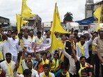 File photo of  the Dhangar community protest for reservation.  The Dhangars come under nomadic tribe category within the larger OBC quota in Maharashtra,  but were promised reservation under scheduled tribes in 2014.