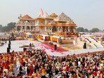 A file photo of the gathering during the consecration ceremony of Ram Temple in Ayodhya on January 22. 