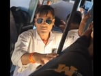 A viral video showed a heated argument between two passengers on a train,