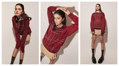 Ananya Panday embraced a preppy vibe. (Instagram) Ananya Panday embraced a preppy vibe. (Instagram)