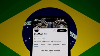 The X account of Elon Musk in seen blocked on a mobile screen in this illustration after Brazil's telecommunications regulator suspended access to Elon Musk's X social network in the country to comply with an order from a judge who has been locked in a months-long feud with the billionaire investor, Sao Paulo, Brazil taken August 31, 2024. (Jorge Silva/Reuters)