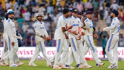 Bangladesh posted 158/4 at Stumps against India, in the second innings on Day 3 of the ongoing first Test match in Chennai. (PTI) Bangladesh posted 158/4 at Stumps against India, in the second innings on Day 3 of the ongoing first Test match in Chennai. (PTI)