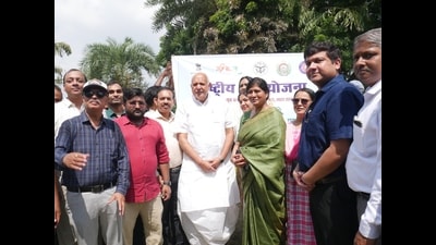 UP cabinet minister Surya Pratap Shahi at SHUATS on Saturday (HT Photo) UP cabinet minister Surya Pratap Shahi at SHUATS on Saturday (HT Photo)
