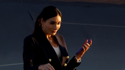 Laura Loomer arrives ahead of former U.S. President Donald Trump's debate with Democratic presidential nominee and U.S. Vice President Kamala Harris, in Philadelphia, Pennsylvania, U.S., September 10, 2024. (REUTERS)