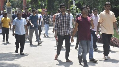Students at the exam centre to appear for the Civil Services (Main) Examination conducted by the Union Public Service Commission (UPSC), in Patna (Santosh Kumar ) Students at the exam centre to appear for the Civil Services (Main) Examination conducted by the Union Public Service Commission (UPSC), in Patna (Santosh Kumar )