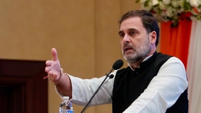Washington: LoP in Lok Sabha and Congress MP Rahul Gandhi addresses the Indian Diaspora, in Washington DC, USA, Tuesday, Sept 10, 2024. (PTI) Washington: LoP in Lok Sabha and Congress MP Rahul Gandhi addresses the Indian Diaspora, in Washington DC, USA, Tuesday, Sept 10, 2024. (PTI)