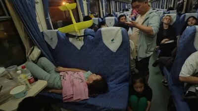 Indian YouTuber Nomad Shubham's viral video compared train experiences in China and India (YouTube/ Nomad Shubham)