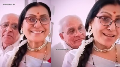 An elderly couple's lip-sync to Aishwarya Rai and Shah Rukh Khan's Devdas song went viral, (Instagram/attachments_wtf)