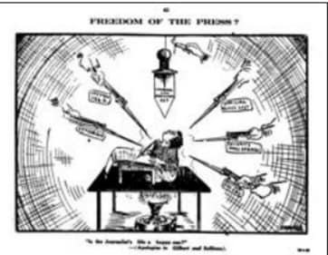 Cartoonist K Shankar Pillai added to HT’s nationalist coverage through biting political commentary, as seen in this 1936 cartoon.