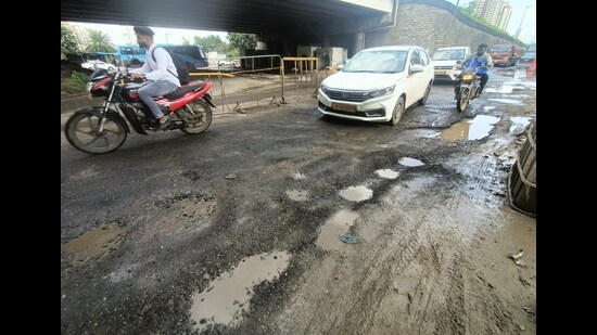 Owning to the heavy rain, many roads on Ganeshkhind Road, Baner and Pashan were riddled by potholes. (REPRESENTATIVE PIC)