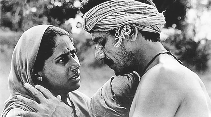Stills from Sadgati and (below) Maila Aanchal. Stills from Sadgati and (below) Maila Aanchal.