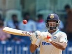 Ravichandran Ashwin plays a shot. Ravichandran Ashwin plays a shot.