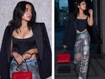 Rashmika Mandanna aced the distressed pants and corset top look at Milan Fashion Week.