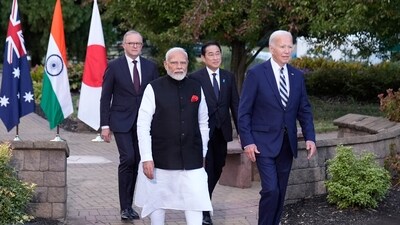 US President Joe Biden, Australia's Prime Minister Anthony Albanese, Japan's Prime Minister Fumio Kishida, and Prime Minister Narendra Modi in US. (AP) US President Joe Biden, Australia's Prime Minister Anthony Albanese, Japan's Prime Minister Fumio Kishida, and Prime Minister Narendra Modi in US. (AP)